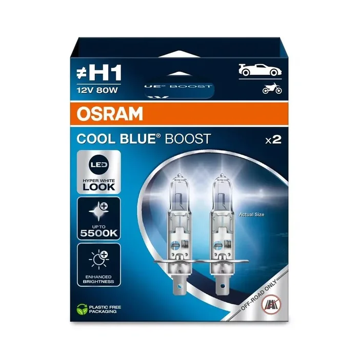 Ampoule OSRAM Cool Blue Boost H1 12V/80W – X2