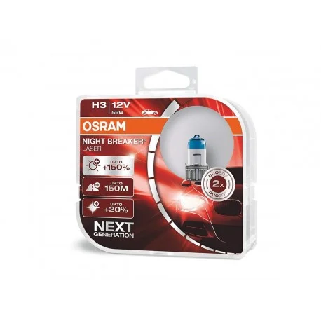 Ampoule OSRAM Night Breaker Laser H3 12V 55W – x1