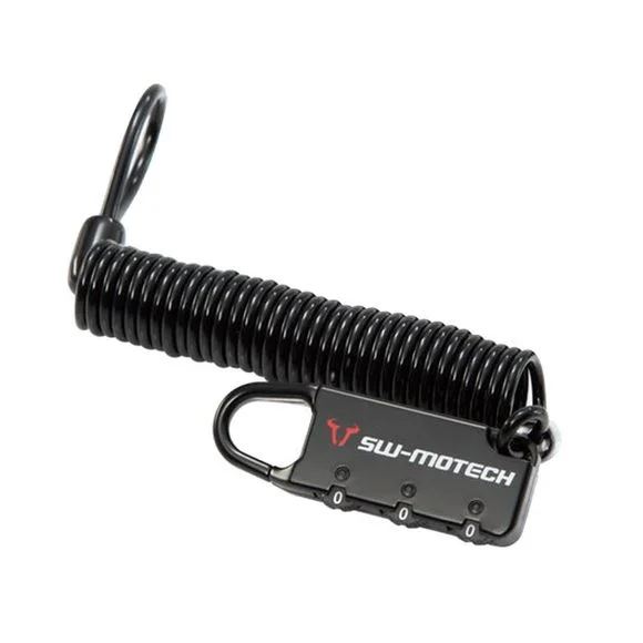 Antivol SW-MOTECH Câble de verrouillage. Noir. Avec code. Câble 180 cm Universel – Noir Ref : SWM0032 / BC.LOC.00.002.10100/B