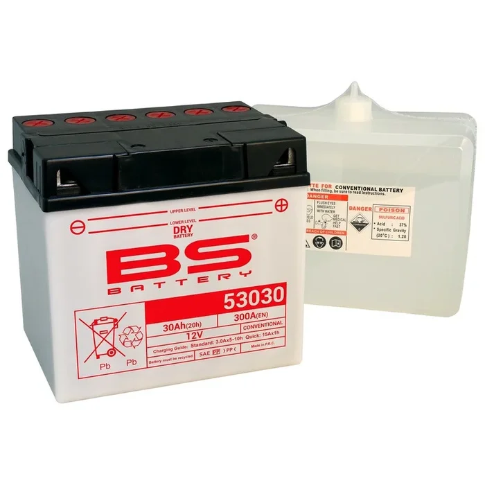 Batterie BS BATTERY Haute-performance avec pack acide – 53030