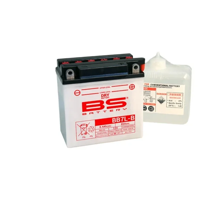 Batterie BS BATTERY Haute-performance avec pack acide – BB7L-B2