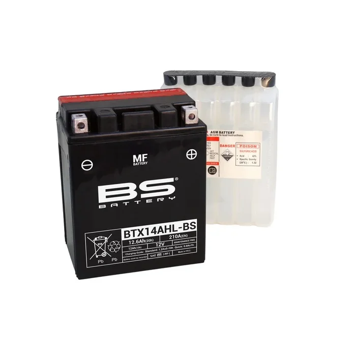 Batterie BS BATTERY sans entretien avec pack acide – BTX14AHL