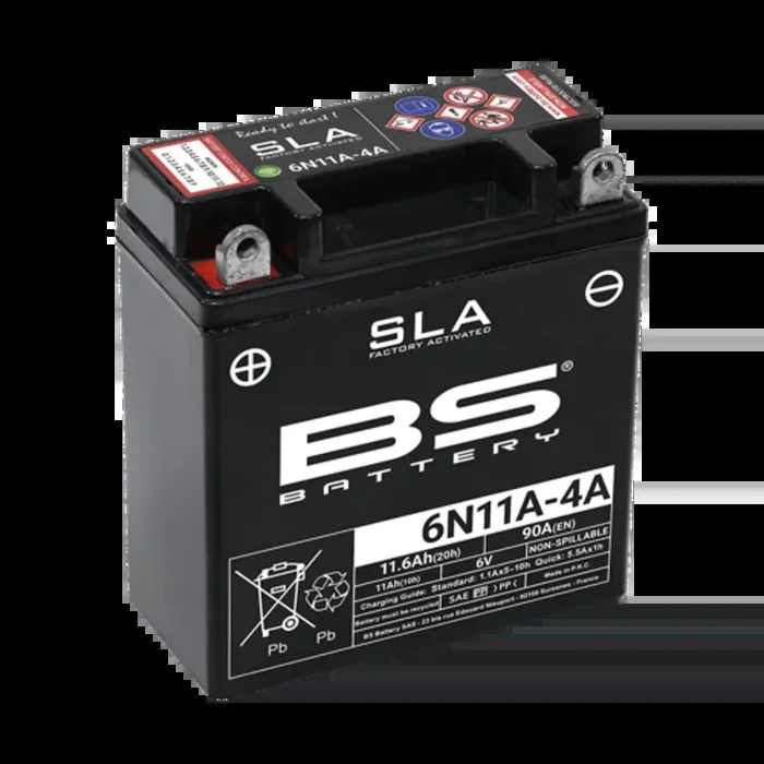 Batterie BS BATTERY SLA sans entretien activé usine – 6N11A-4A