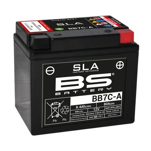 Batterie BS Battery SLA YB7C-A/BB7C-A ferme Type Acide Sans entretien/prête à l’emploi Ref : BB7C-A-SLA / 1080694