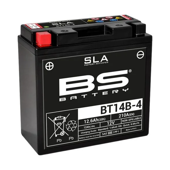 Batterie BS Battery SLA YT14B-4 /BT14B-4 ferme Type Acide Sans entretien/prête à l’emploi Ref : 321789 / 1080659