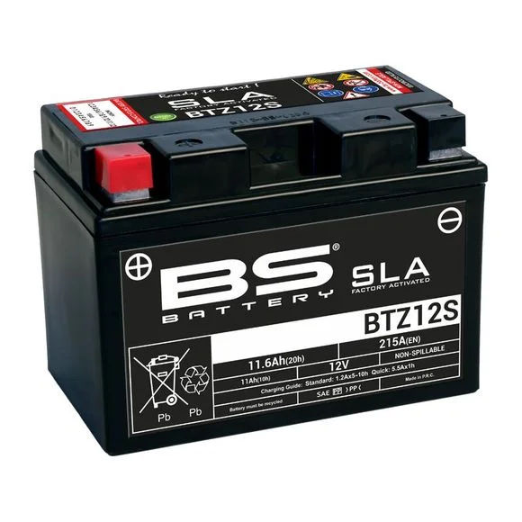 Batterie BS Battery SLA YTZ12S/BTZ12S ferme Type Acide Sans entretien/prête à l’emploi Ref : 321807 / 1080703