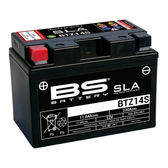 Batterie BS Battery SLA YTZ14S/BTZ14S ferme Type Acide Sans entretien/prête à l’emploi Ref : 321808 / 1080704