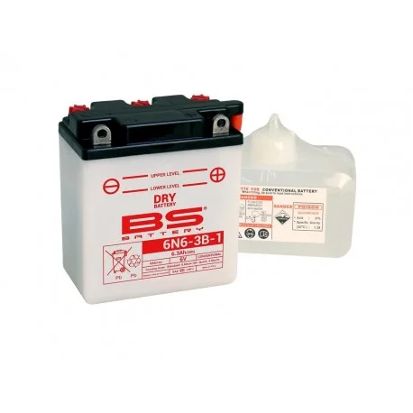 Batterie moto BS BATTERY 6 volts Renforcee 6N6-3B-1
