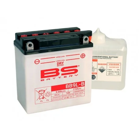 Batterie moto BS BATTERY Haute-performance 12 Volts YB9L-B BB9L-B