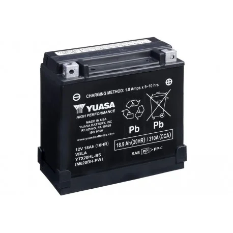 Batterie moto YUASA sans entretien YTX20HL-BS-PW