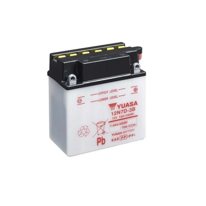 Batterie YUASA conventionnelle sans pack acide – 12N7D-3B