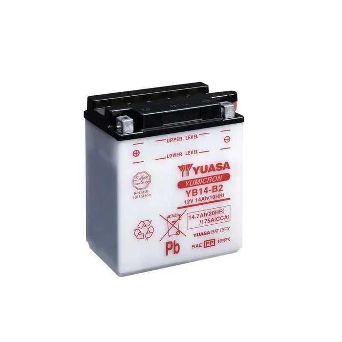 Batterie YUASA conventionnelle sans pack acide – YB14-B2