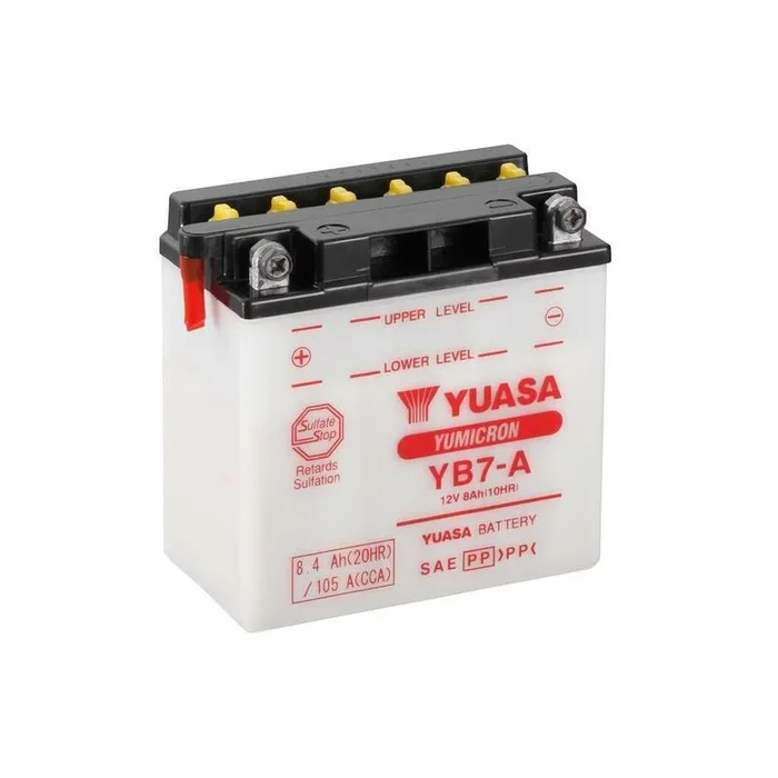 Batterie YUASA conventionnelle sans pack acide – YB7-A