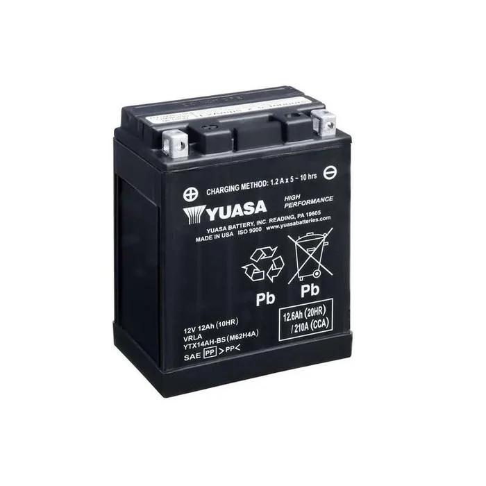 Batterie YUASA sans entretien avec pack acide – YTX14AH-BS