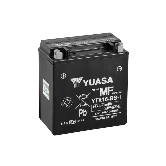 Batterie YUASA sans entretien avec pack acide – YTX16-BS-1