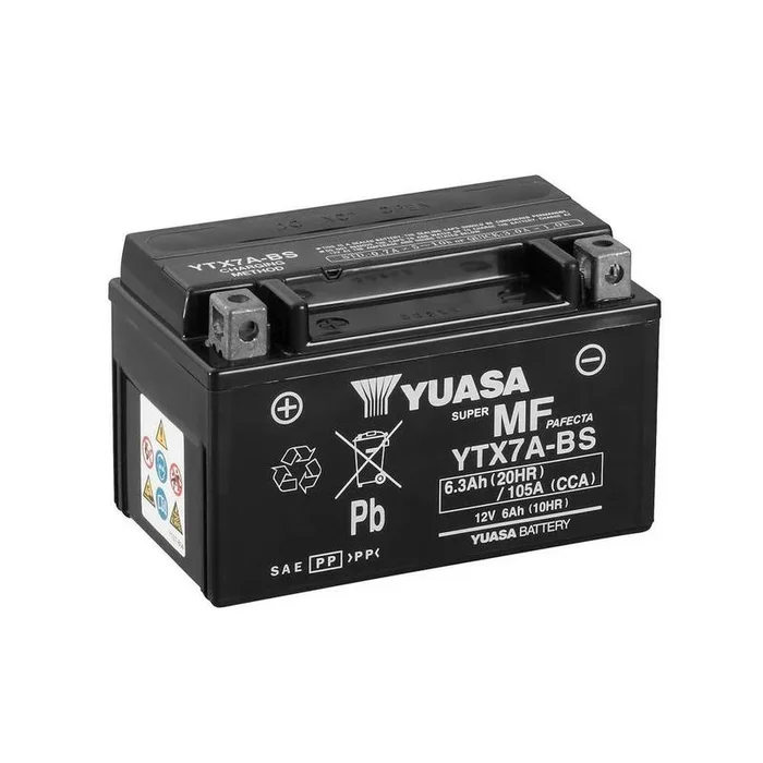 Batterie YUASA sans entretien avec pack acide – YTX7A-BS