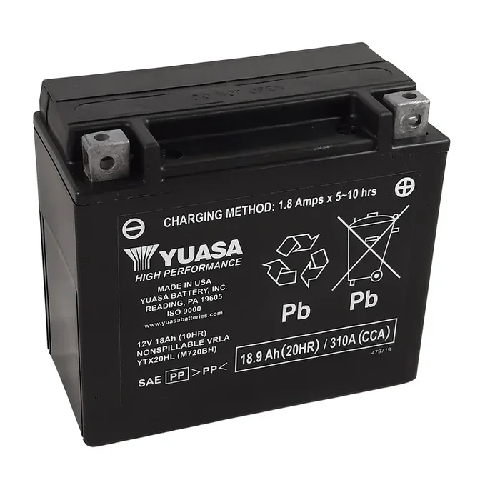 Batterie YUASA W/C sans entretien activée usine – YTX20HL FA