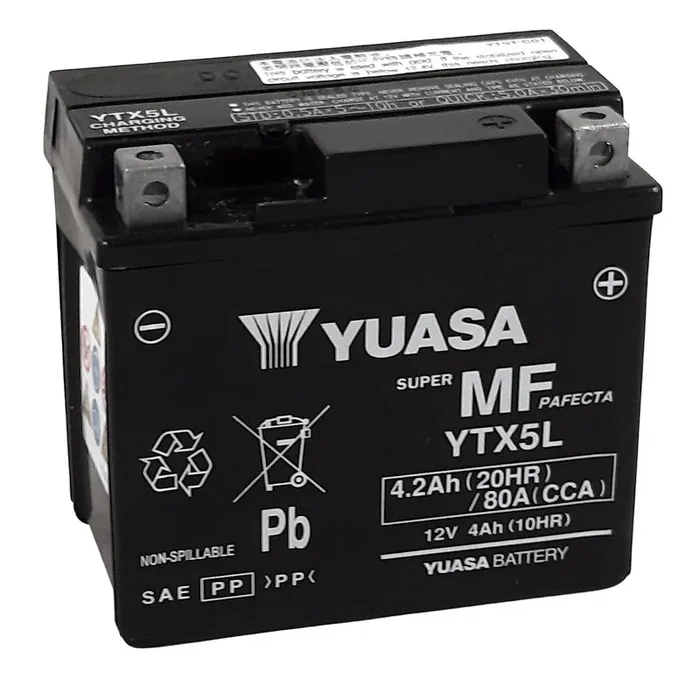 Batterie YUASA W/C sans entretien activée usine – YTX5L FA
