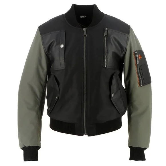 Blouson Helstons H-BOMB FEMME – Noir / Vert Ref : HS1214
