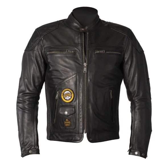 Blouson Helstons TRACKER CUIR RAG – Noir Ref : HS0723-C123