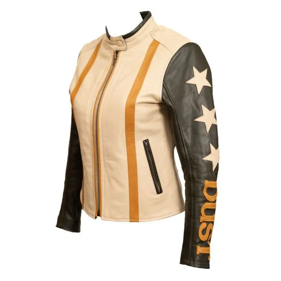 Blouson Wildust STARS&STRIPES – Beige / Vert Ref : WILD0021