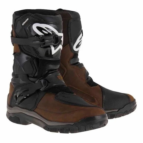 Botte enduro Alpinestars BELIZE DRYSTAR (cuir huilé) 2024 – Marron Ref : AP10754
