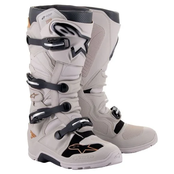 Botte enduro Alpinestars TECH 7 – DRYSTAR 2025 – Gris / Jaune Ref : AP12723