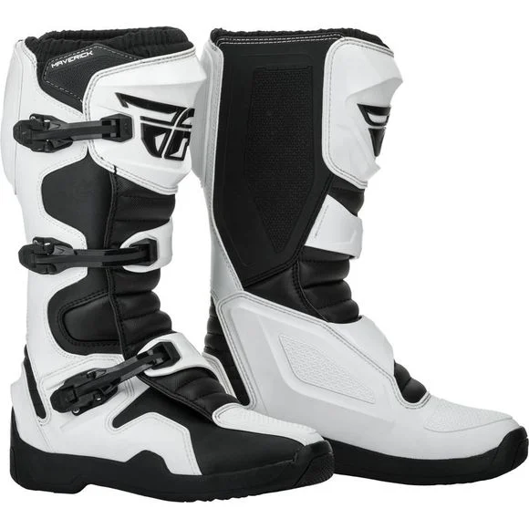 Bottes cross Fly MAVERIK 2025 – Blanc / Bleu Ref : FL1721