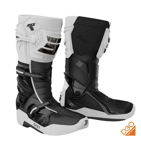 Bottes cross Shot RACE 8 2024 – Blanc / Noir Ref : SO2445-C207
