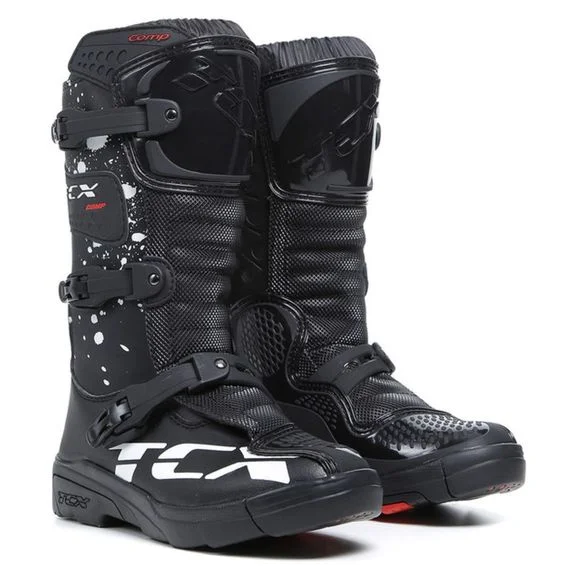Bottes cross TCX Boots COMP KID – Noir / Blanc Ref : OX0350