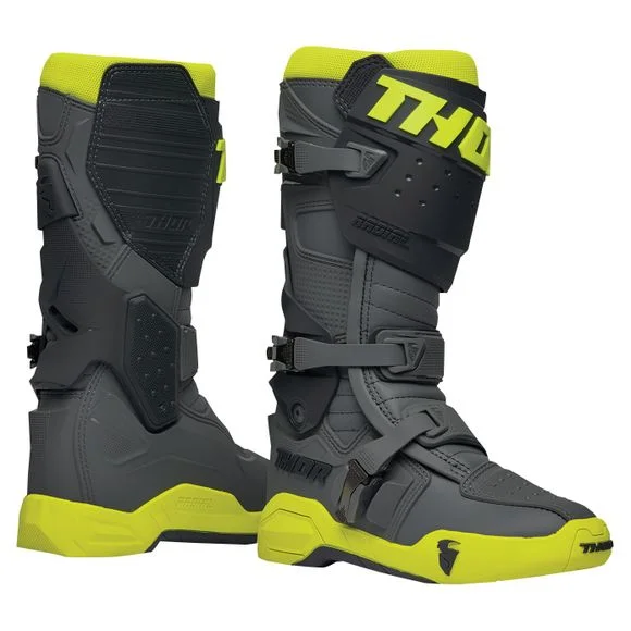 Bottes cross Thor RADIAL 2024 – Gris / Jaune Ref : TO2295