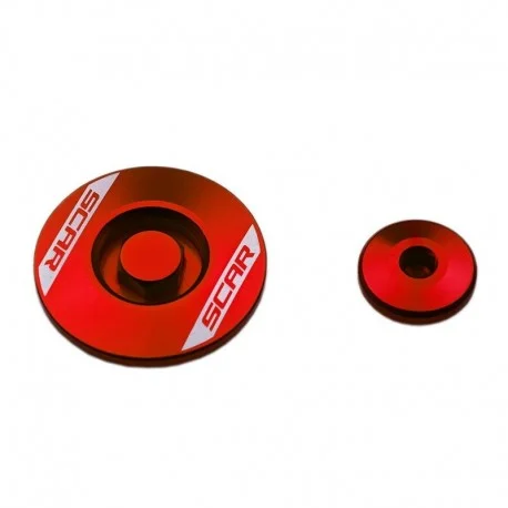 Bouchon carter moteur lateraux SCAR rouge Honda