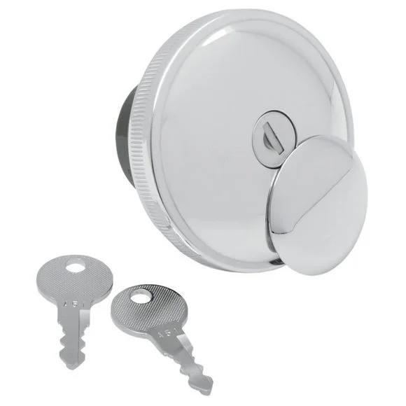Bouchon de réservoir Drag Specialties Screw in locking non ventilé – Gris Ref : DRG0223 / 07030231