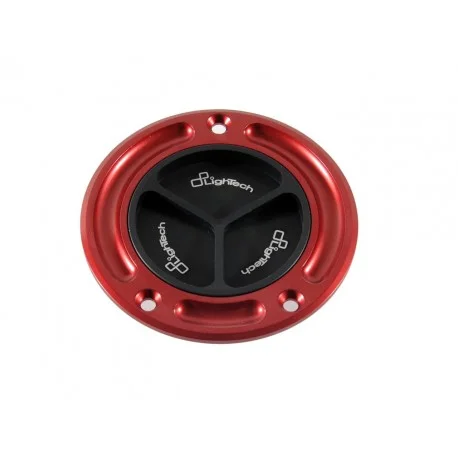 Bouchon de reservoir LIGHTECH noir/rouge a vis Aprilia
