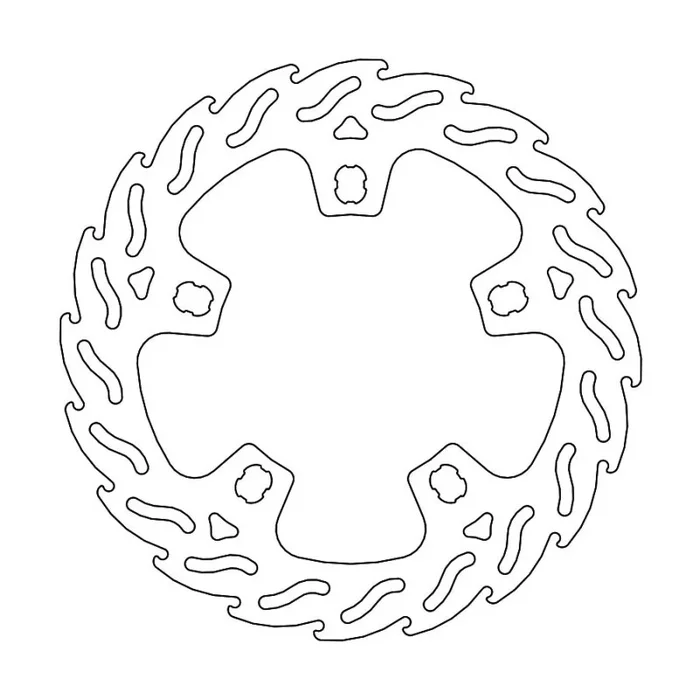 BRAKE DISC FIX FLAME FRONT L