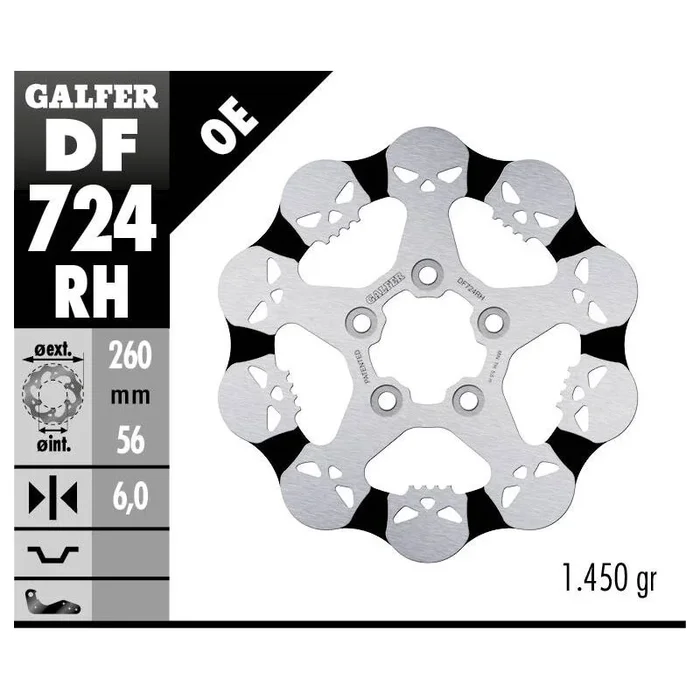 BRAKE DISC FIXED SKULL