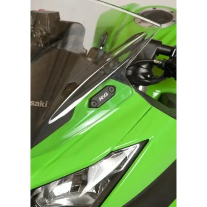 Cache-orifices rétroviseur R&G RACING – noir Kawasaki Ninja 250/300