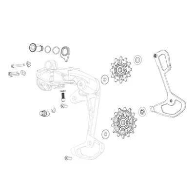 Cage de dérailleur arrière avec vis Xplr Etap Axs