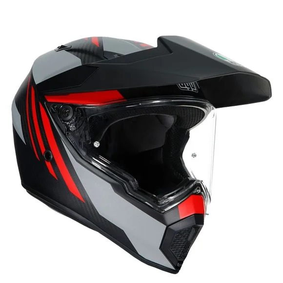 Casque AGV AX9 – REFRACTIVE ADV – Carbone / Rouge Ref : AG0977
