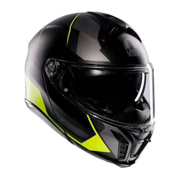 Casque AGV TOURMODULAR – PERCEPTION – Noir / Jaune Ref : AG1049