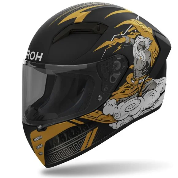 Casque Airoh CONNOR – ZEUS – Noir / Jaune Ref : AR1329
