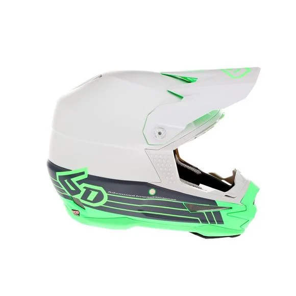 Casque cross 6D Helmets ATR-1 SPLIT NEON GREEN 2023 – Blanc / Vert Ref : DH0011
