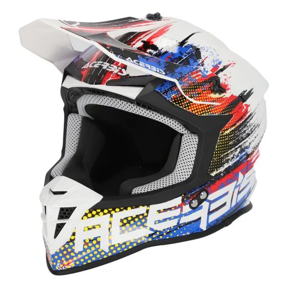 Casque cross Acerbis LINEAR 22.06 2024 – Blanc / Bleu Ref : AE5311