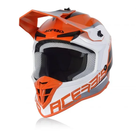 Casque cross Acerbis LINEAR ORANGE/WHITE 2023 – Orange / Blanc Ref : AE3095