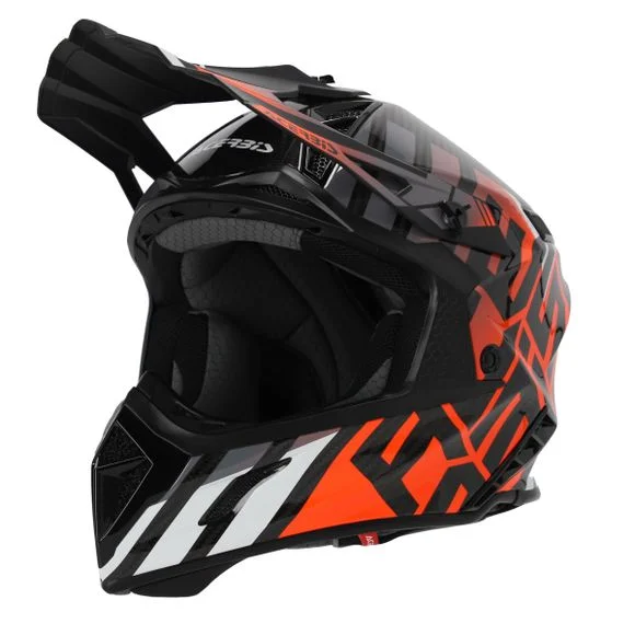 Casque cross Acerbis STEEL CARBON ECE 2206 2024 – Noir / Orange Ref : AE5302