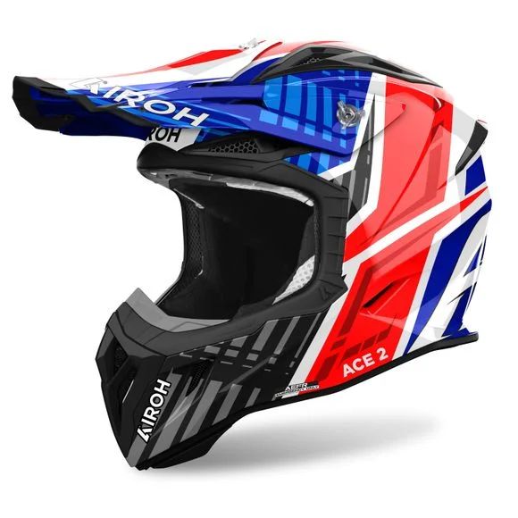 Casque cross Airoh AVIATOR ACE 2 – PROUD 2024 – Bleu / Rouge Ref : AR1352