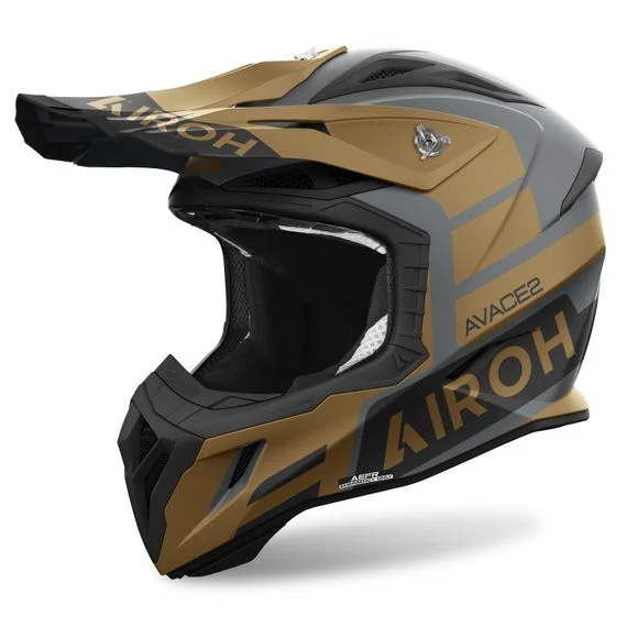 Casque cross Airoh AVIATOR ACE 2 – SAKE 2024 – Jaune / Gris Ref : AR1343