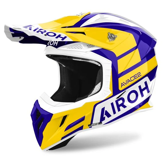 Casque cross Airoh AVIATOR ACE 2 – SAKE 2024 – Jaune / Noir Ref : AR1345