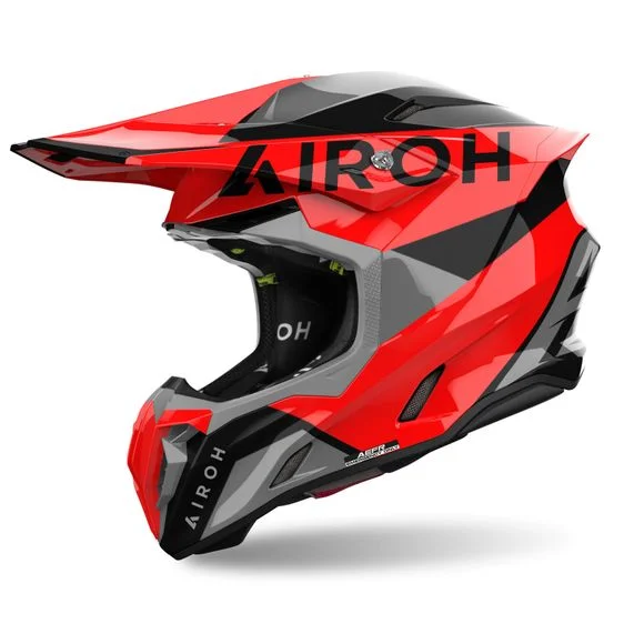 Casque cross Airoh TWIST 3 – KING 2024 – Noir / Rouge Ref : AR1372