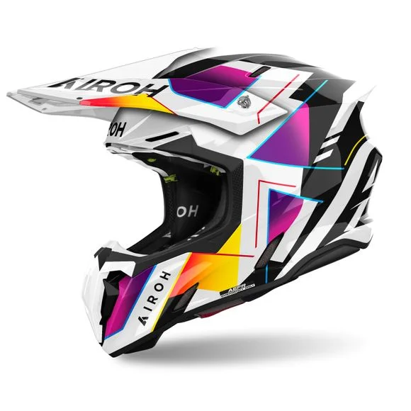Casque cross Airoh TWIST 3 – RAINBOW 2024 – Noir / Blanc Ref : AR1365